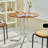 Walnut Silver Round Birch Iron Dining table