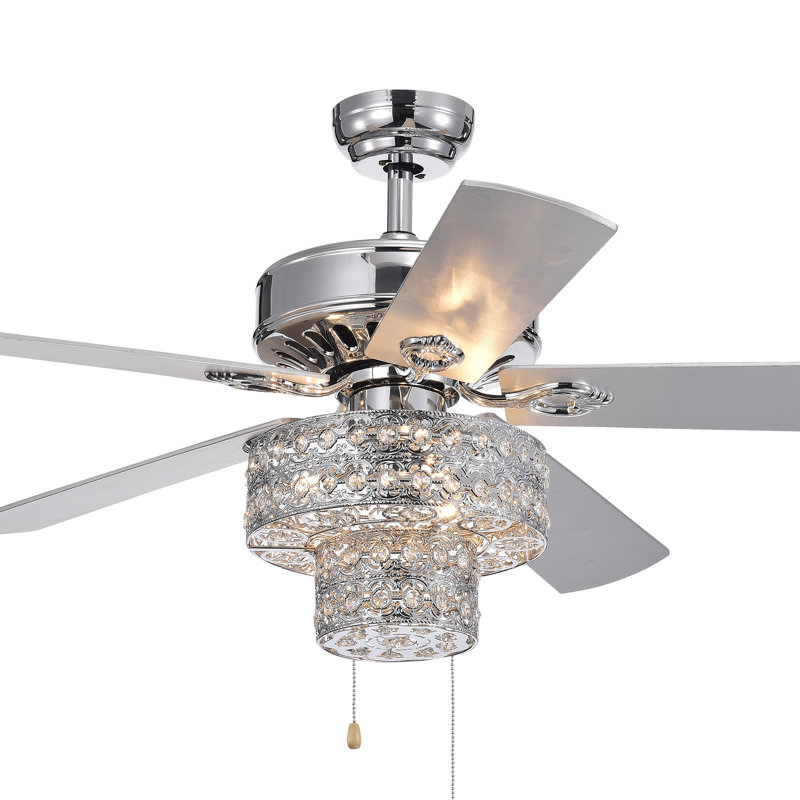 Ventilateur de plafond 52 pales 52 "en cristal avec ensemble d'éclairage inclus Parma