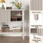 Console Modern Modern, 31,5 "avec portes coulissantes cannelées et tablette de rangement
