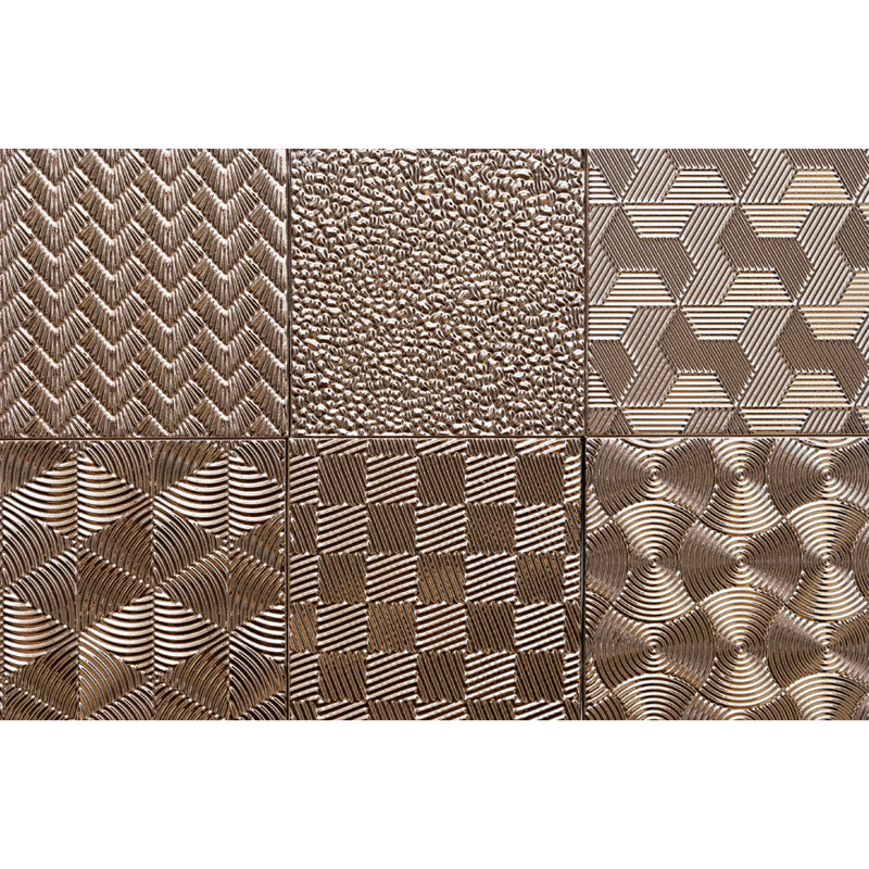 Metallic Geo 5.9" x 5.9" Ceramic Textured Wall Tile