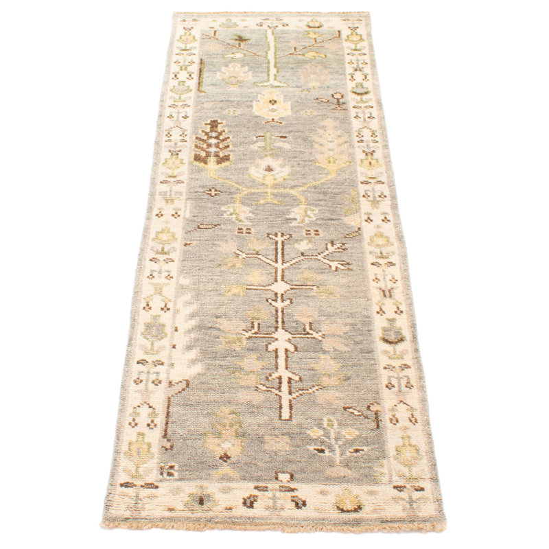 One Of A Kind Jules Serapi Grey 2'6" x 7'11"Area Rug