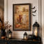 Art sur toile, vache brune brune et fantôme blanc en citrouille-318849709