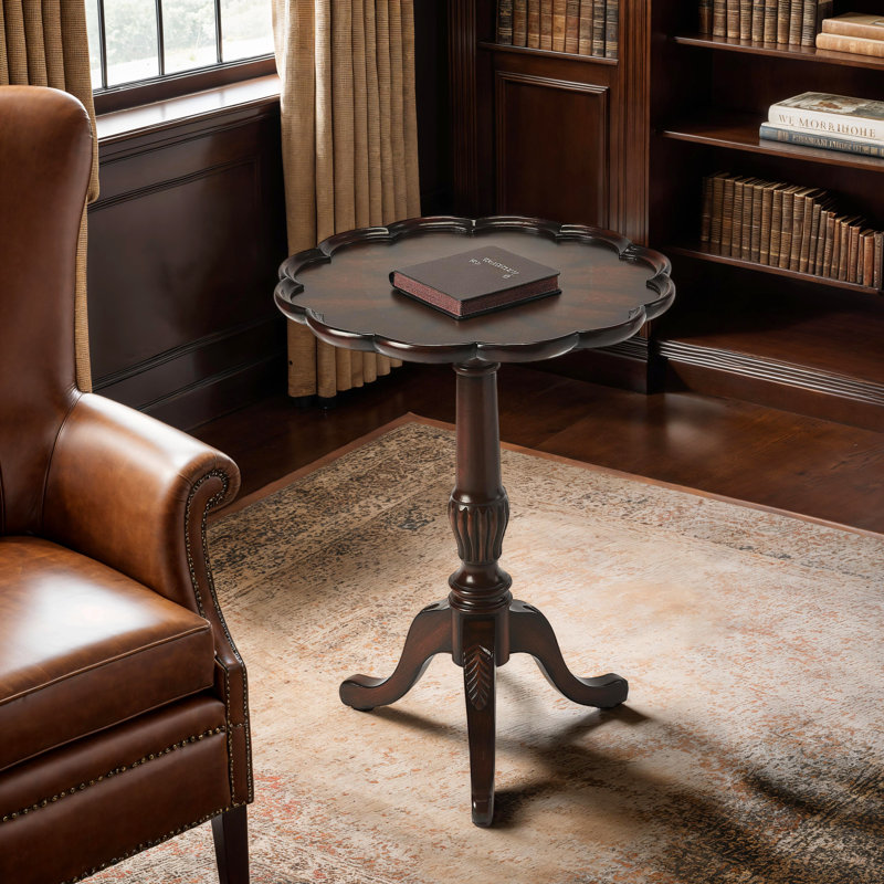 Ariad Pedestal End Table, Cherry