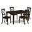 5 Piece Dining Table Set for 4 Includes a Rectangle Kitchen Table and 4 Dinette Chairs, 36x60 Inch, Cappuccino