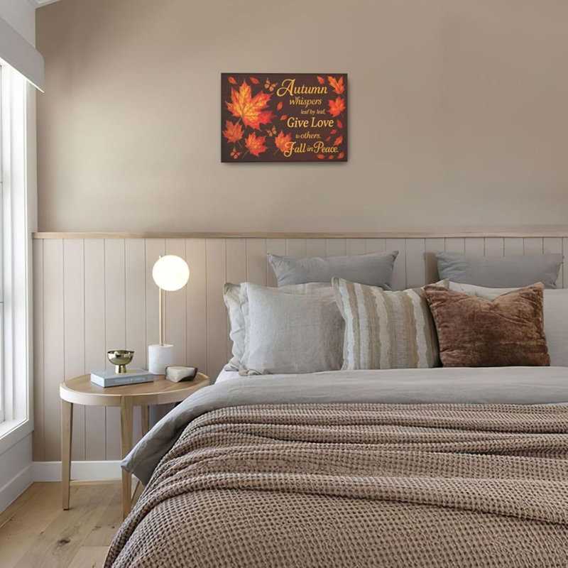 Feuilles d'érable d'automne, art mural sur toile chrétienne, images du Christ, impressions de versets de la Bible