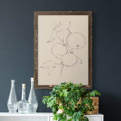 Fruit Contour Study I - Peinture sur toile encadrée