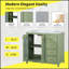 Meuble-lavabo de 36 pouces avec portes à fermeture douce, tablettes réglables et trois tiroirs pour espaces compacts-1028527336
