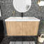 Meuble-lavabo mural simple 36 po avec plateau en résine Maceira-449806402