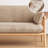 Solid Wood Log Fabric Sofa