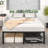 14" Metal Bed Frame, No Box Spring Needed, Slots for Headboard Attachment, No Noise-1313970063-1325086716