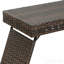 Table pliante, osier portatif, brun