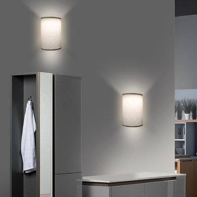 16 RGB Color Changing  LED Wall Sconces with Remote Control Acrylic Flush Mount Wall Lights for Bedroom Living Room  (Set of 2)