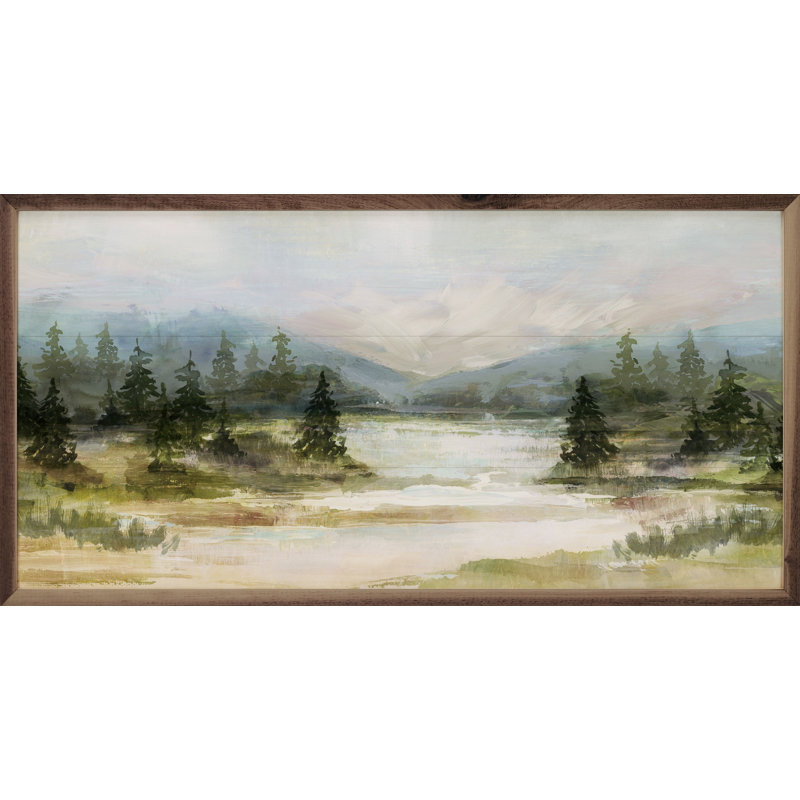 «River View 1 Mountains By Nina Blue» sur, H 18 po x l 36 po