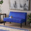Bleu marine rembourré, cadre en bois massif de 50 po, couleur élégante pour la maison, pièce d'art confortable de haute qualité