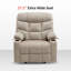Fauteuil inclinable électrique large avec repose-pieds allongé pour personnes de grande taille, tissu-108298865