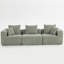 Canapé modulaire à assise profonde modulaire à 3 places avec support entièrement en mousse et revêtement en chenille moelleux pour un confort ultime.-393606874