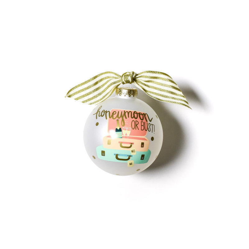 3.93'' Handmade Glass Ball Ornament
