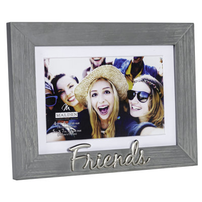 Gray Wood Embossed Picture Frame