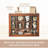 Mini Wood Display Cabinet With Clear Cover, 12-Slot Collectibles Wall Shelf, Vintage Style