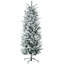 Tall Flocked Artificial Christmas Tree Holiday Décor
