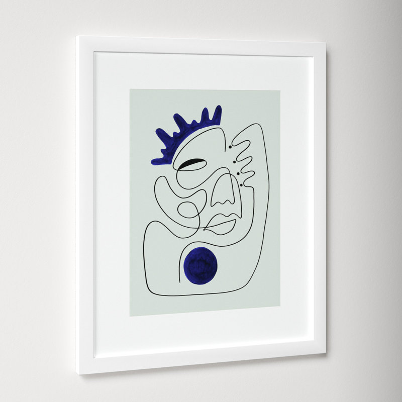 El Rey by Shatha Al Dafai, White Framed, 21.38" H x 17.38" W x 0.875" D