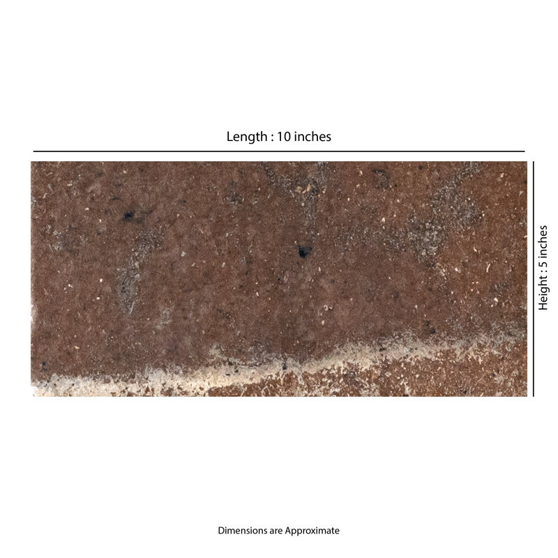 Montello 5 in. x 10 in. Matte Porcelain Brick Look Floor and Wall Tile, Rouge