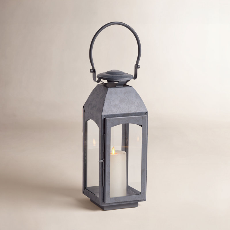 Furlane Lantern,  15.75" H x 6.5" W x 6.5" D, Gray