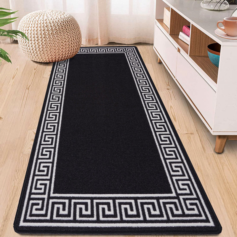 Rayville Non-Slip Geometric Indoor Doormat, 80cm W x 300cm L