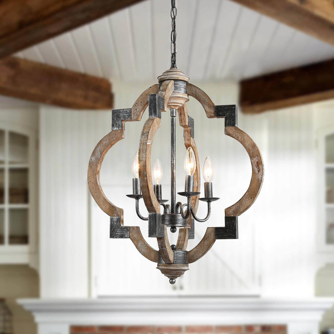 Aziz 4-Light Geometric Lantern Pendant Gracie Oaks