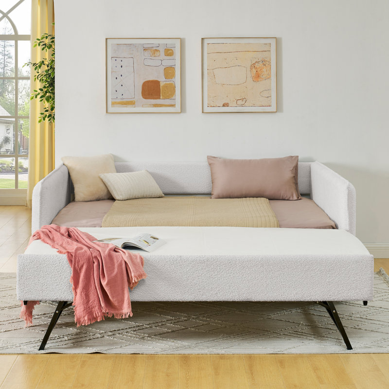Lit de jour rembourré en tissu luxueux Boucle