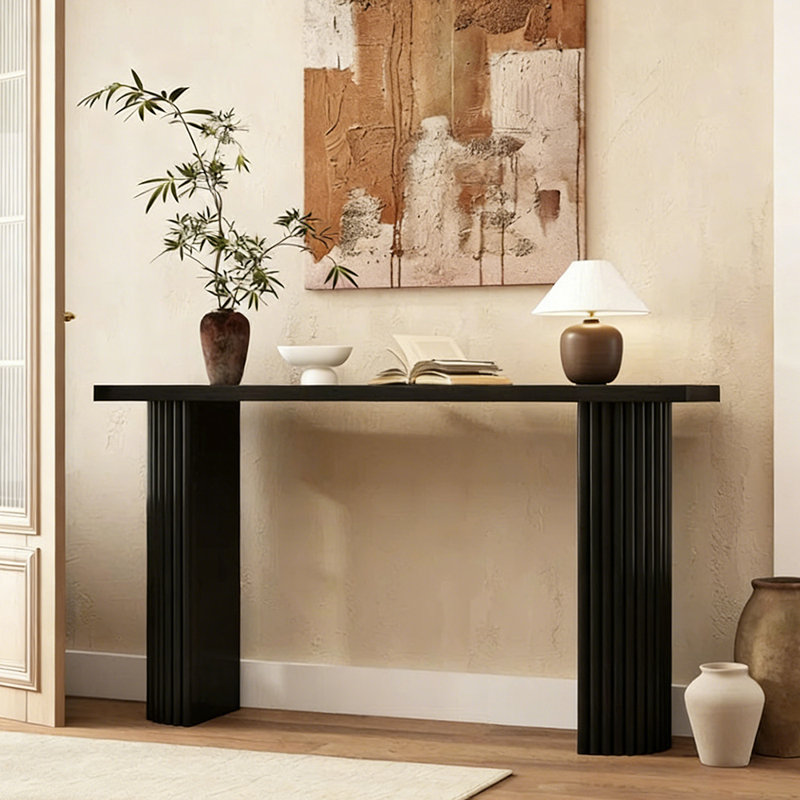 Console simple de style nordique, Noir