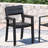 60" Patio Dining Set with Metal Round Dining Table and 8 Metal Armrest Chairs-1850662363