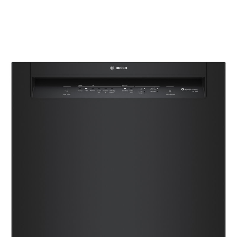 100 Series 24" Front Control Built-In Dishwasher with Hybrid Tub, Black