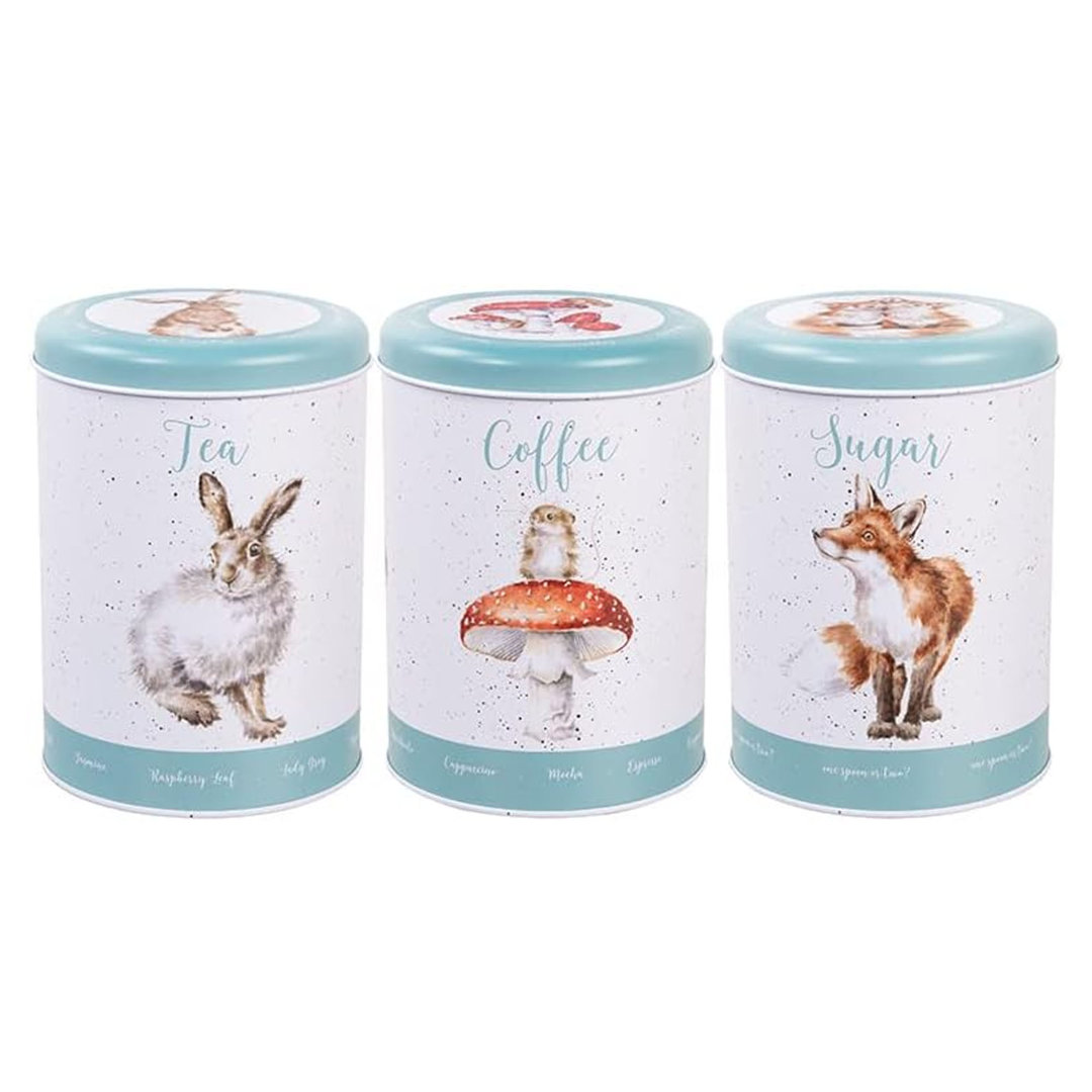 Wrendale Designs by Hannah Dale - The Country Set Tea, Coffee & Sugar Canisters - 155mm x 110mm - Image 3