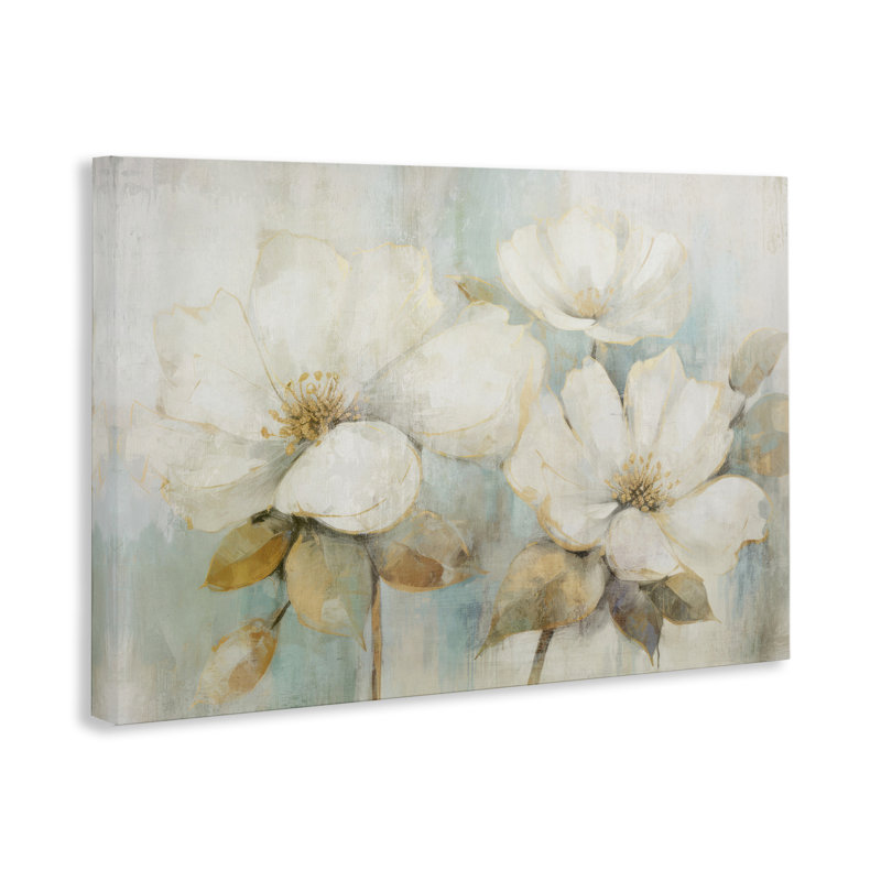 Art mural sur toile Country Apple Blossom Stems, design par Andrea Haase, H 30 po x l 45 po