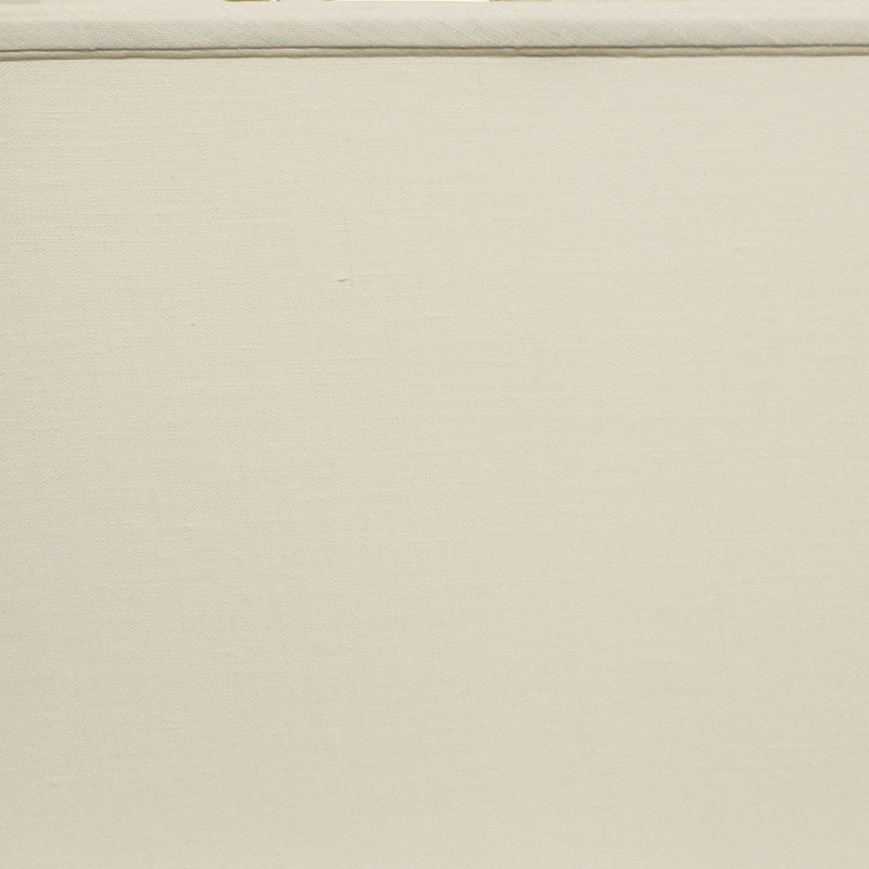 Abat-jour rectangulaire en lin pâle 14 ", Blanc