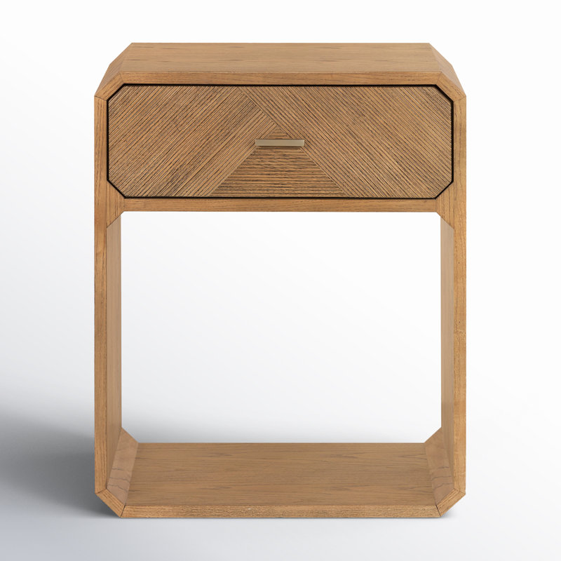 Caspian Nightstand-Black Ash Veneer, Black Ash