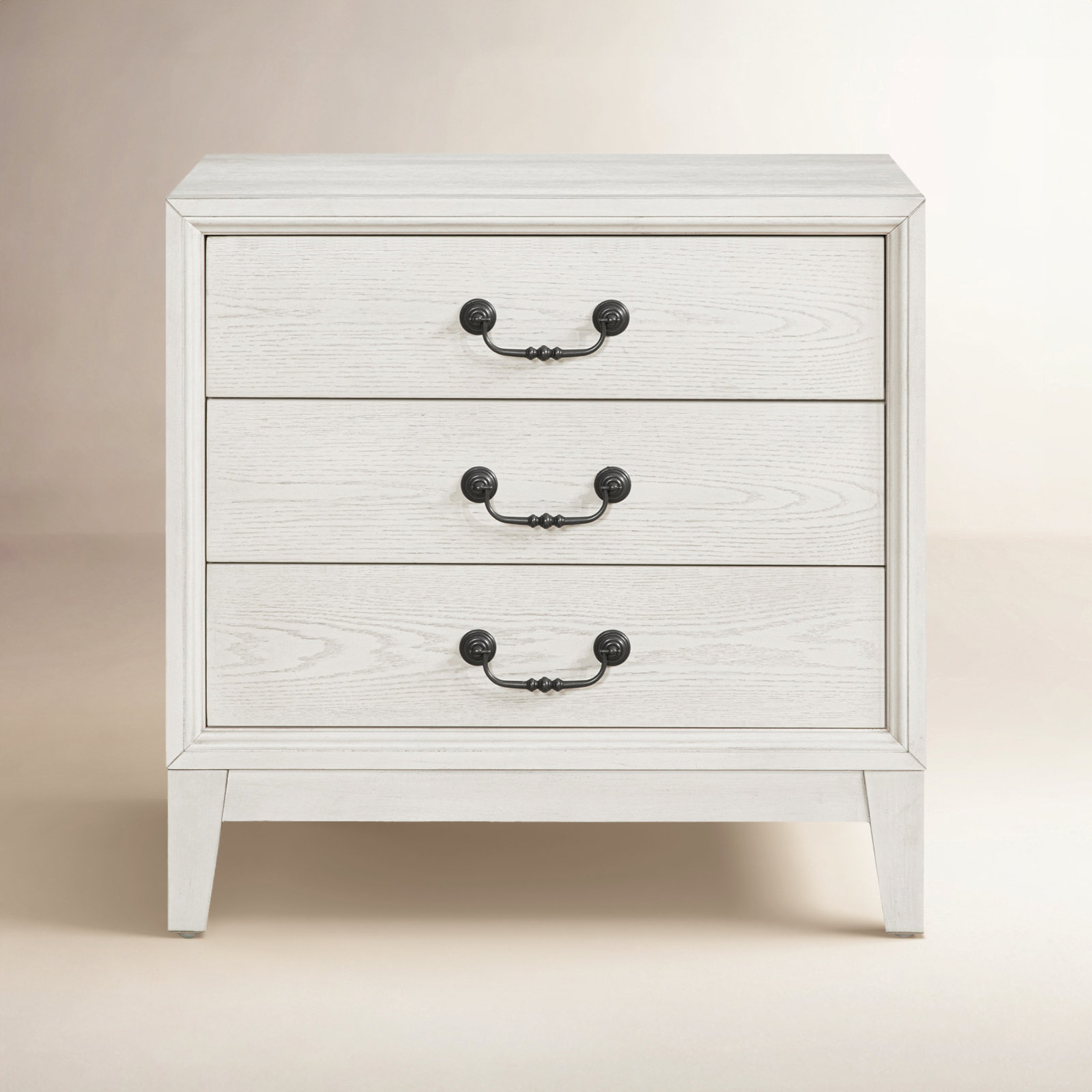 Bartlett 3 Drawer Nightstand, White