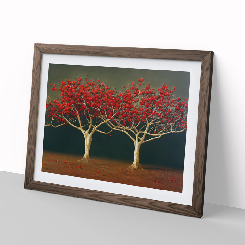 Beauteous Apple Trees - Framed Print, Walnut, 34cm H x 46cm W x 2cm D