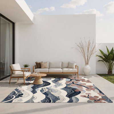 Tapis intérieur et extérieur Serenity In Bloom