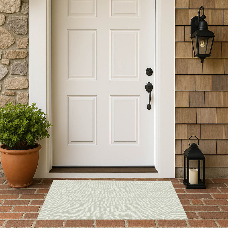 Grer Outdoor Doormat, 17" W x 24" L, Light Green
