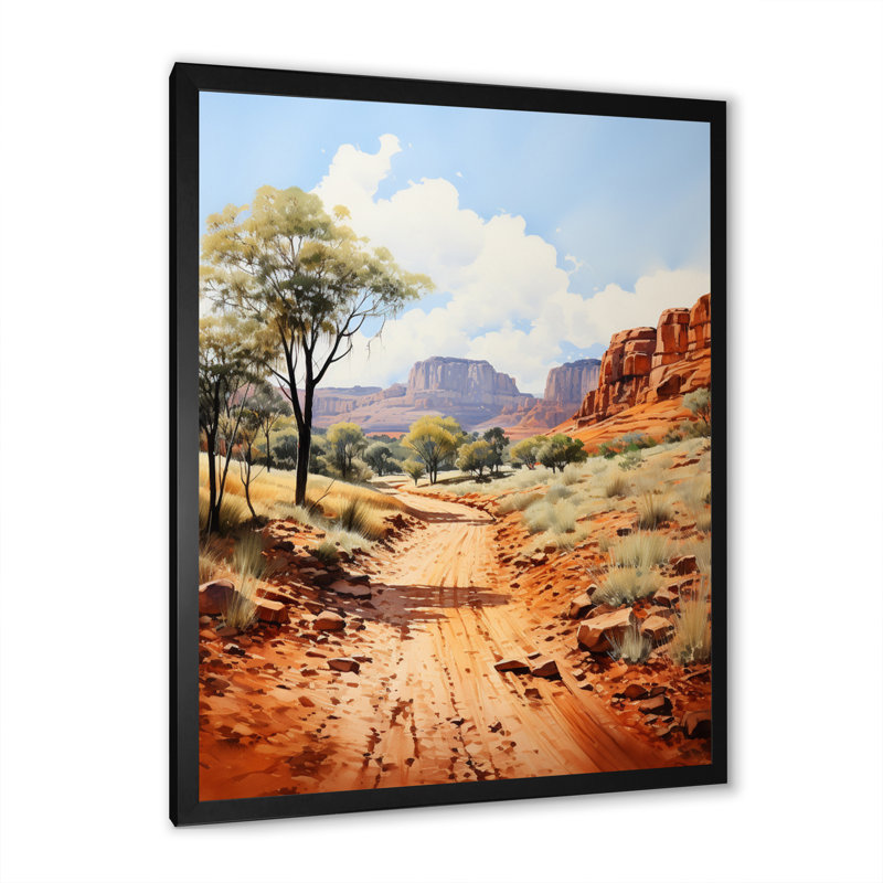 Australie, Kata Tjuta, magie - impression, Cadre simple noir, H 20 po x l 12 po x P 1 po