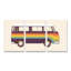 Ensemble de 3 panneaux d'art mural - Van Rainbow par Florent Bodart 