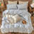 MooMee Striped Duvet Cover Set 100% Washed Cotton Linen Like Textured-111720997-105229476