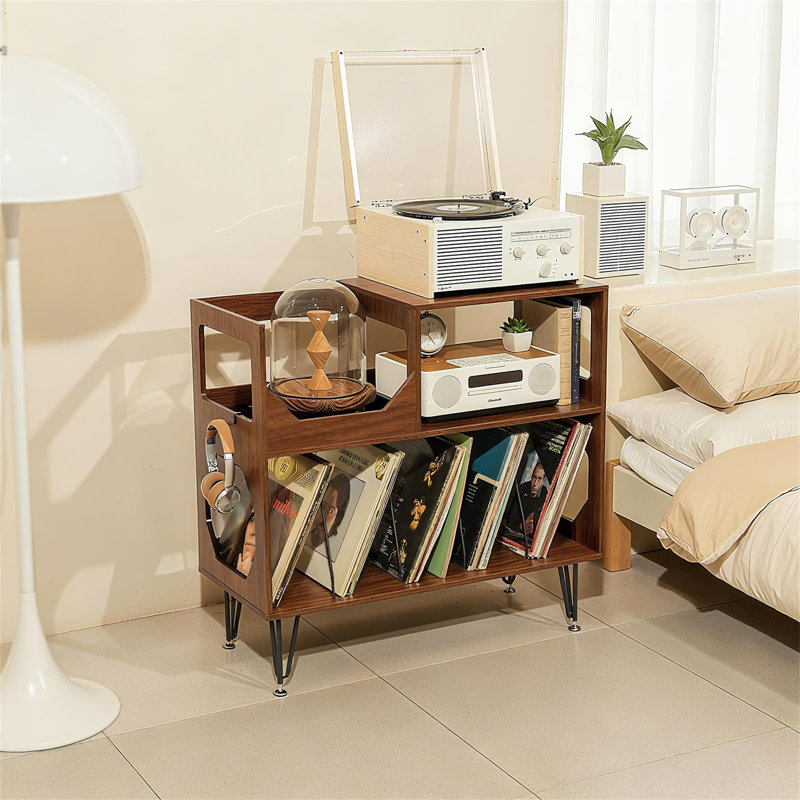 78 cm H Media Shelves, Brown