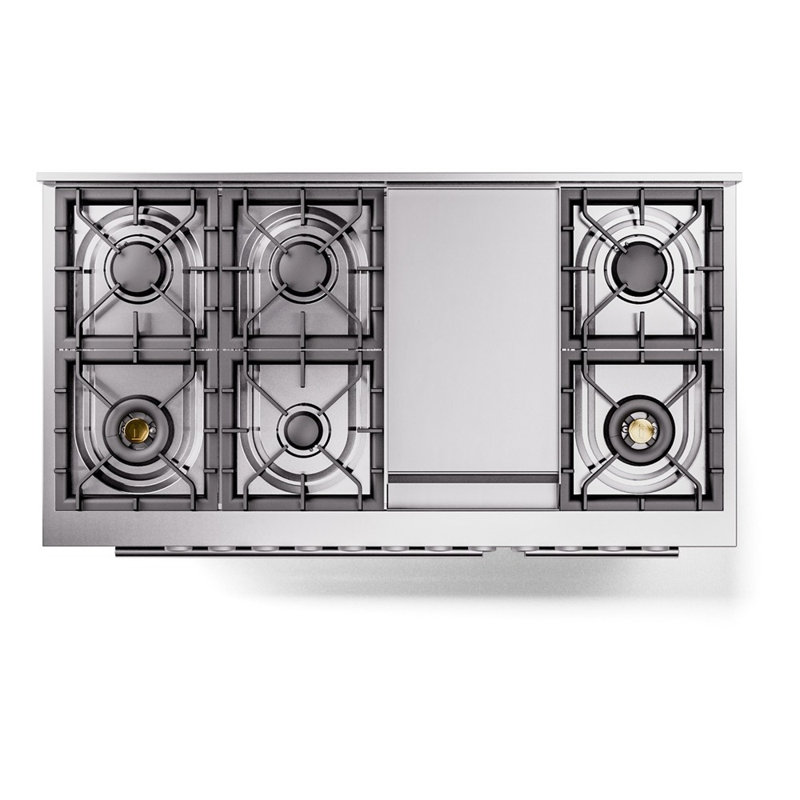 ILVE Professional Plus II 48 Dual Fuel Range , Blue/Gray, Natural Gas