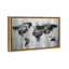 Mapamundi noir et blanc - impression sur toile-70556765-70556771