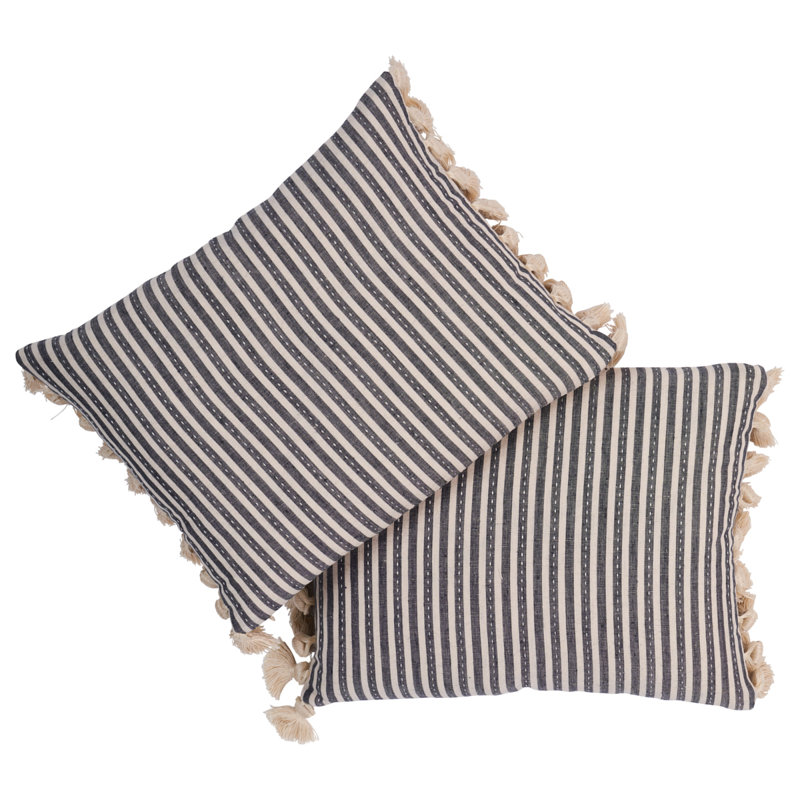 Mathis Ticking Fabric, Carbon