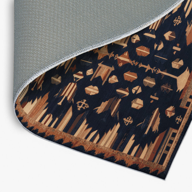 Tapis turc intérieur et extérieur gris, Rectangle 9 pi x 12 pi