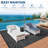 9' x 12' Reversible Outdoor Rug, Waterproof Plastic Straw Weave, Lightweight Foldable Design, Boho Style Patio Rug for Deck, Balcony or Picnic-1314939633